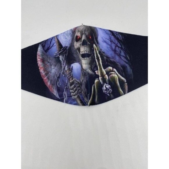 Halloween Skull 3D Face Mask Printed Gothic Punk Face Mask Unisex - Picture 7 of 7